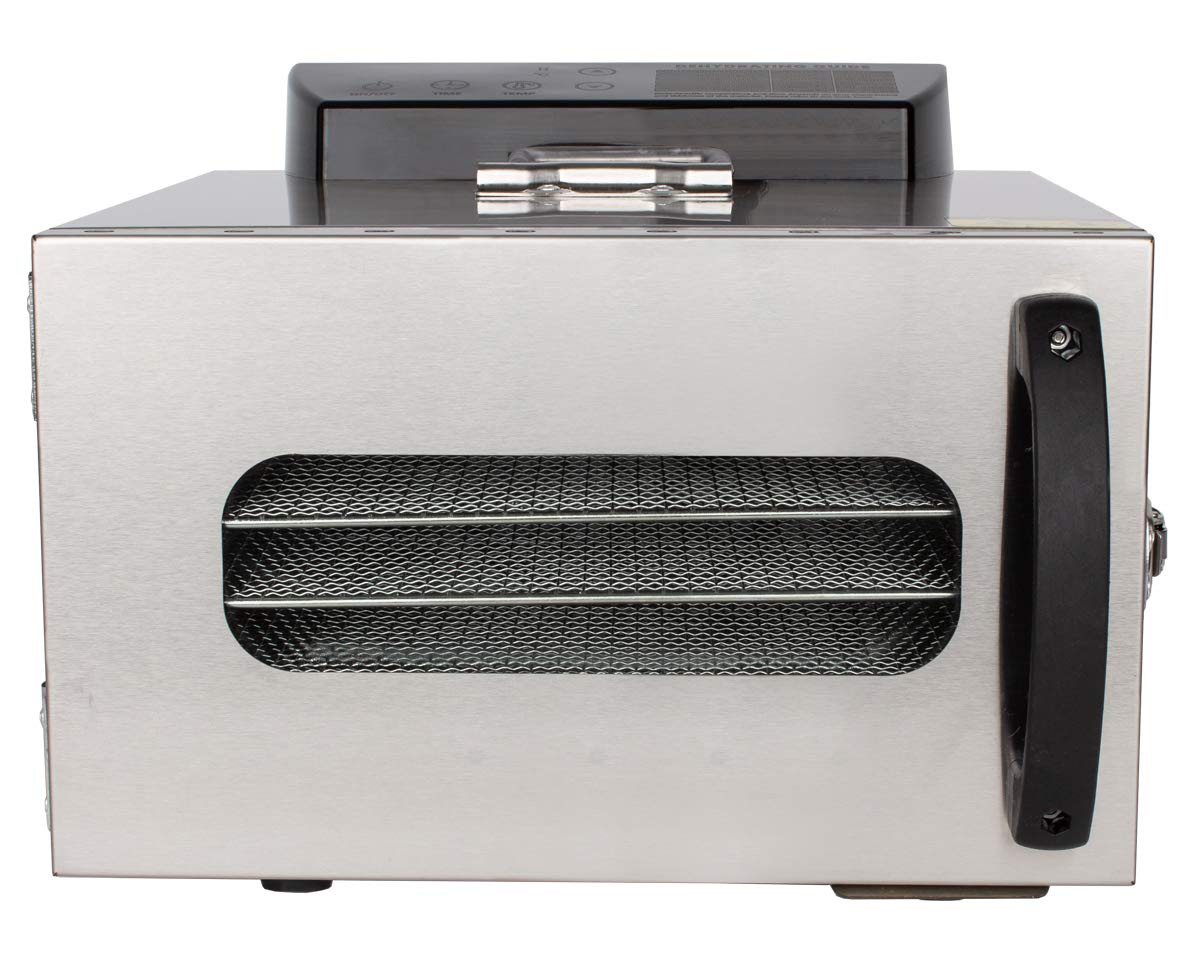 Beeketal 'BDA-15' Dörrautomat aus Edelstahl mit 10 Etagen, Zeitschaltuhr (max. 24h), einstellbarer Temperatur (30-90 °C) und LED Bedienfeld - Profi Gastro Dörrgerät inkl. 10 Einlegegitter