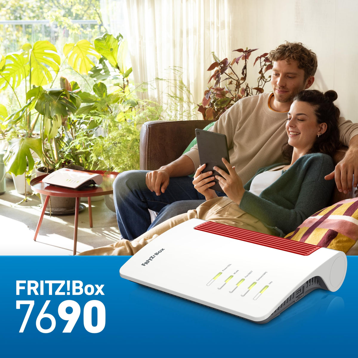 FRITZ!Box 7690 – Wi-Fi 7 DSL-Router mit Supervectoring, Mesh & DECT-Basis